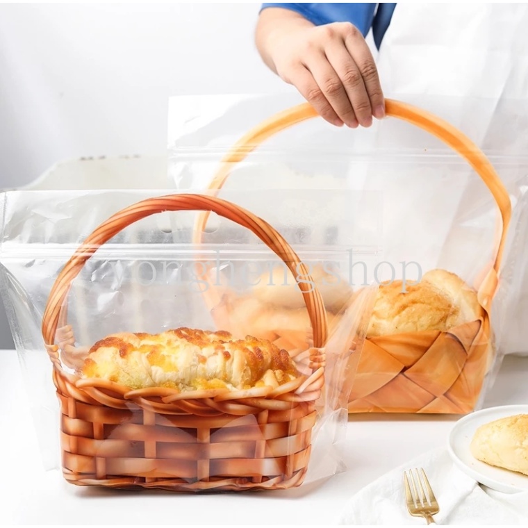 Kantong Kemasan Makanan / Roti Panggang / Kue Kering / Pastry Portable Dengan Ziplock Reusable