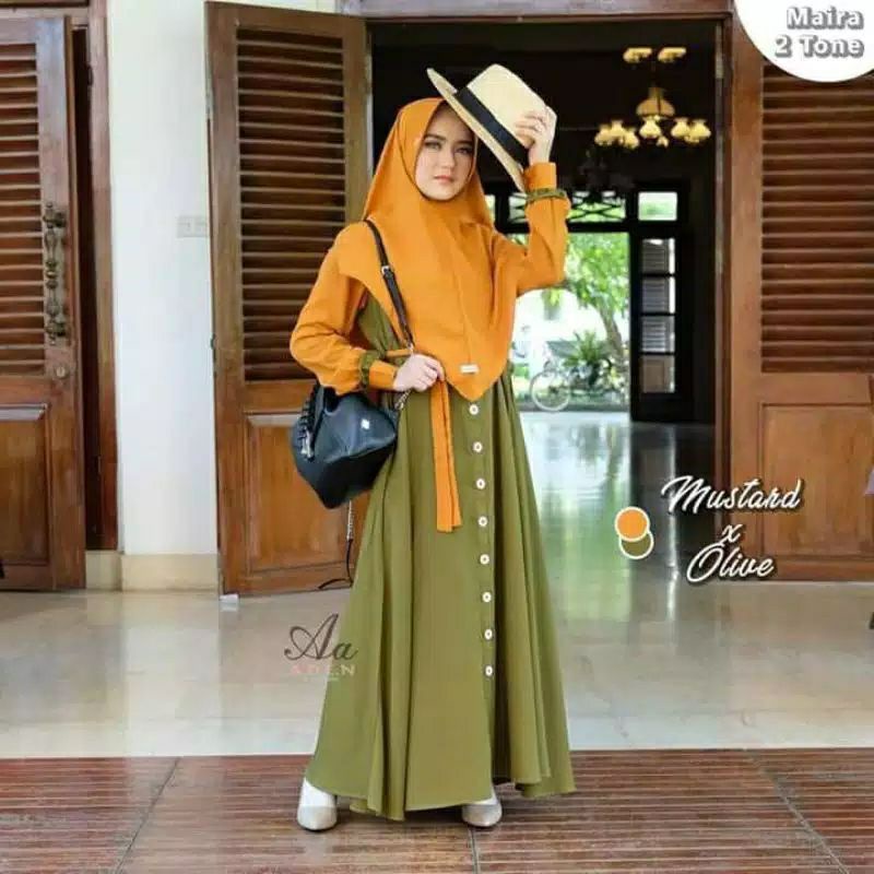 DRESS MAXI MAIRA 2TONE|| NEW ARRIVAL||