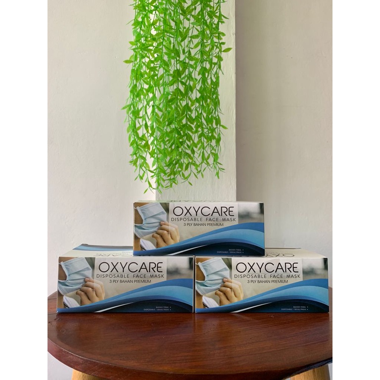 Masker OXYCARE 3ply 50 pcs abu-abu