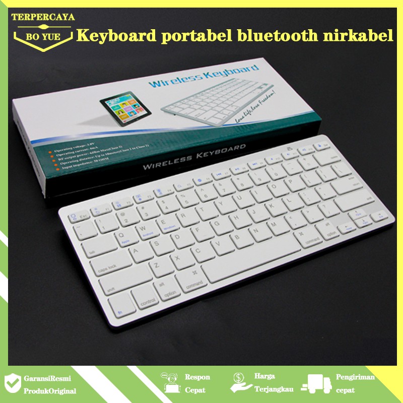 ipad mini bluetooth keyboard bahan paduan aluminium model