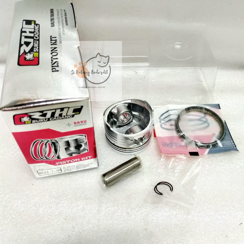 PISTON KIT SEHER SET BEAT KARBU BEAT FI INJEKSI KZL OS STD 100 THALLAND/RTHC