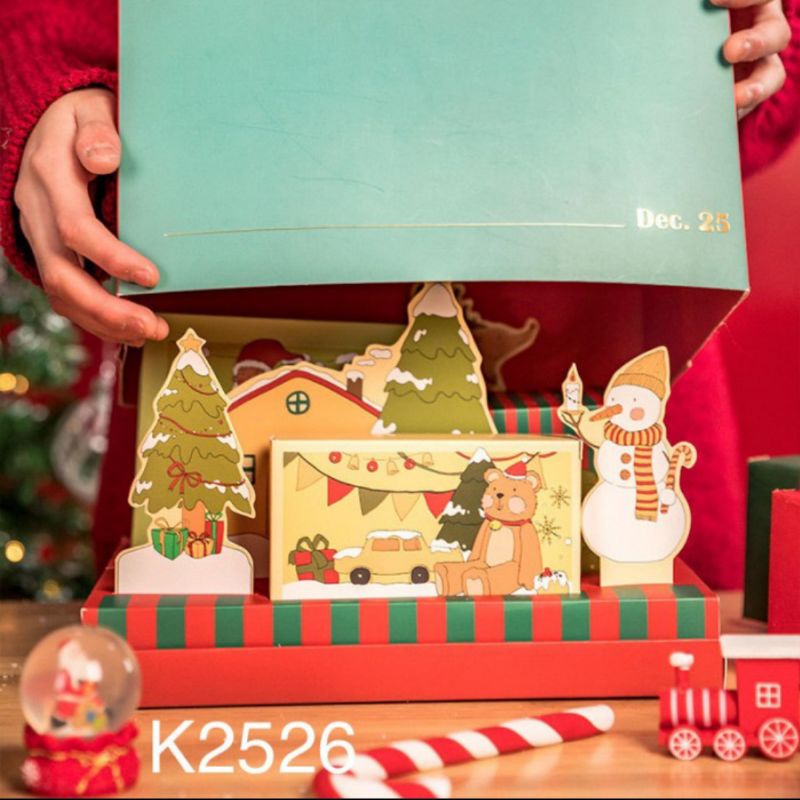 

Kotak Natal K2526 Christmas 3D Box Isi 3 SET