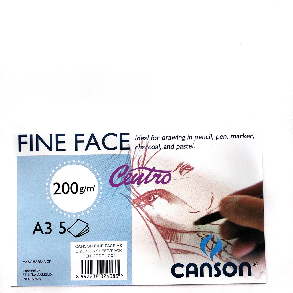 

Canson Fine Face 200Gsm A3 Kertas Gambar Pensil Conte Pastel Paper