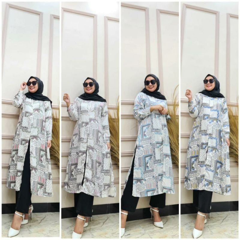 Melda Tunik, TUNIK WANITA MUSLIM BUSUI CANTIK BAHAN MAXMARA LUX IMPORT LD104 TERMURAH BUSUI FRIENDLY