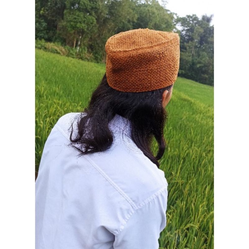 Peci Goni Asli Songkok Coklat Habib Bahar Kopiah Ghoni Peci Bahan Karung Goni
