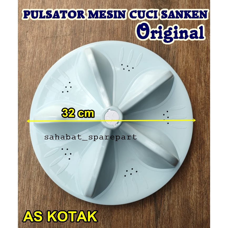 PULSATOR MESIN CUCI SANKEN 2 TABUNG ORIGINAL DIAMETER 32 CM AS KOTAK