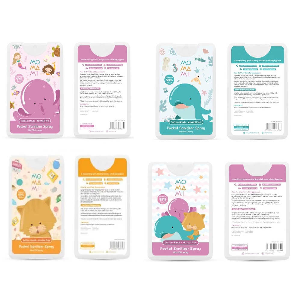 MOMAMI POCKET SANITIZER 18ML - SANITIZER KARAKTER LUCU