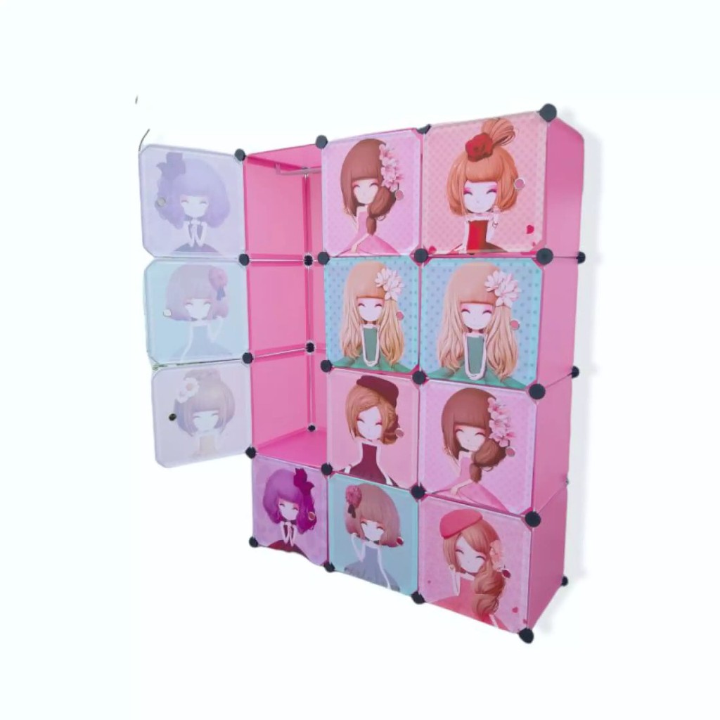 PROMO Lemari 12 Pintu 1 Rak Bermotif JUMBO AWET Lemari Pakaian/Kayu/Portable/Anak/Plastik Murah/Plastik Portable MURAH