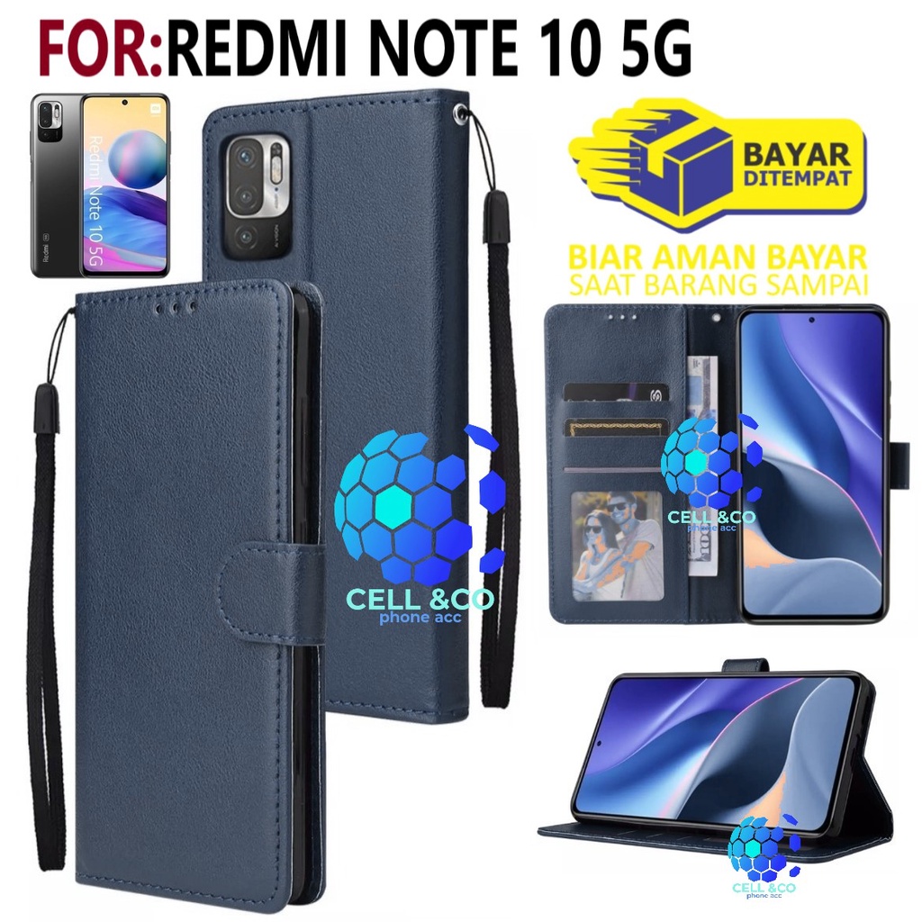 XIAOMI REDMI NOTE 10 5G FLIP COVER CASE FLIP LEATHER WALLET PREMIUM FLIP CASE BUKA TUTUP KESING HP CASING FLIP CASE WALLET REDMI NOTE 10 5G