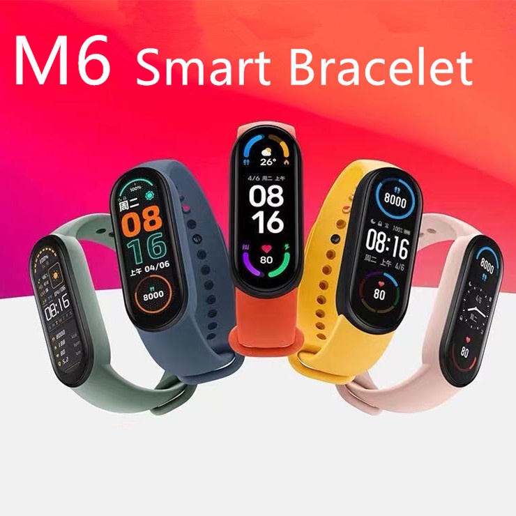 M6 Smart Watch M6 Sports Smart Watch Heart Monitor Pedometer Layar Penuh Bluetooth Tahan Air