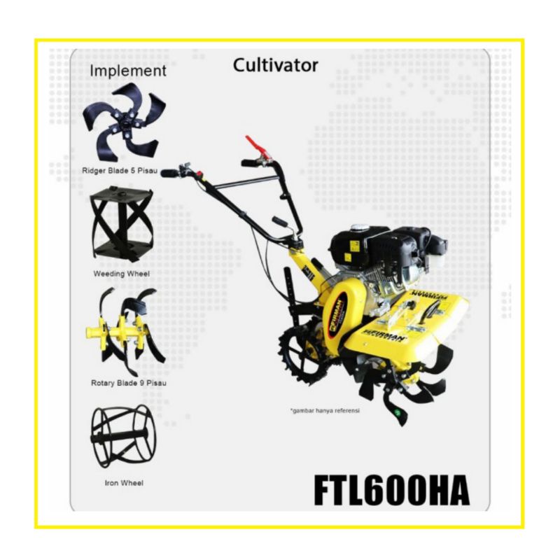 Mesin bajak mini FTL 600 HA Cultivator FTL 600HA Parit FTL600HA FIRMAN
