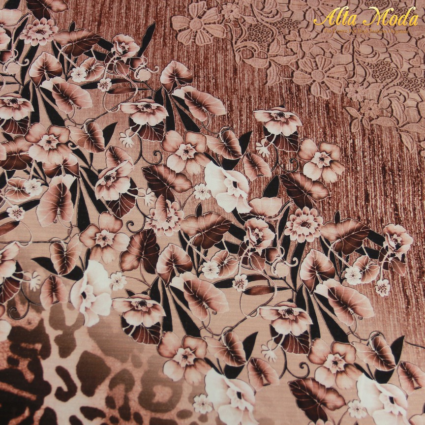 

Alta Moda Katun Jacquard Coklat Motif Bunga (1M)