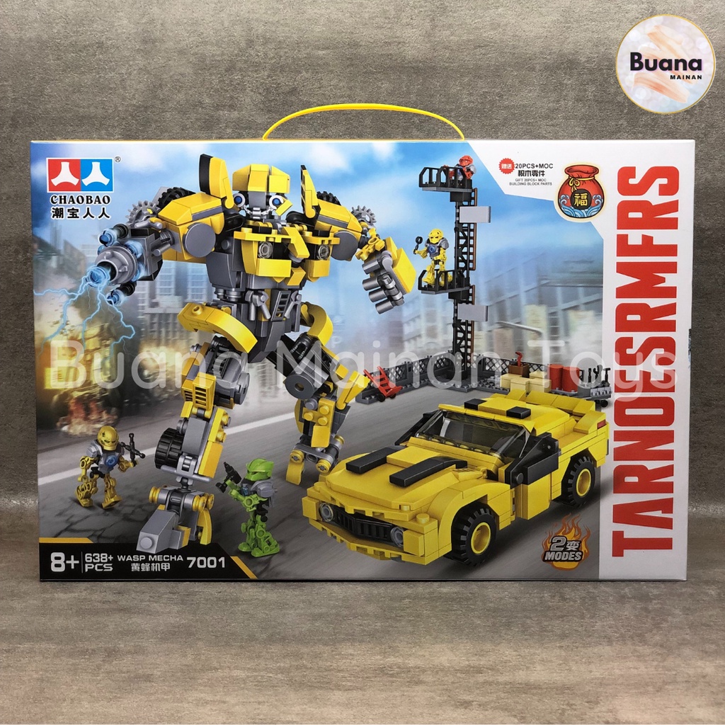 BRICK CHAOBAO ROBOT AUTOBOT TRANSFORMER MAINAN EDUKASI ANAK COWO BRICKS BALOK7001