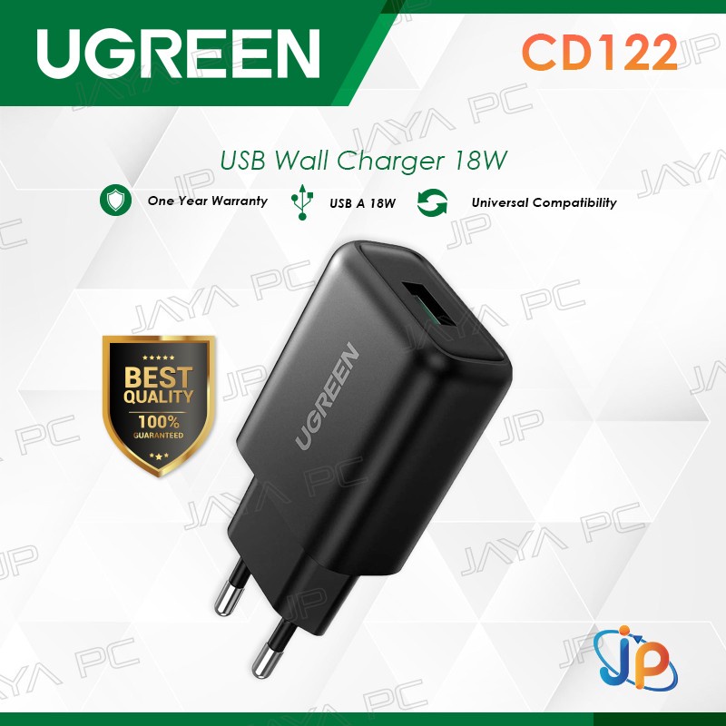UGreen Kepala Charger Quick Charge CD122 - USB A Fast Charging QC 3.0 18W