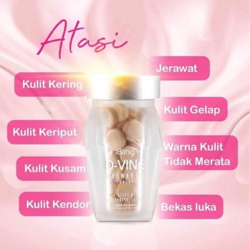 D vine collagen original 100% ori Eceran 20 Butir Harga 160.000