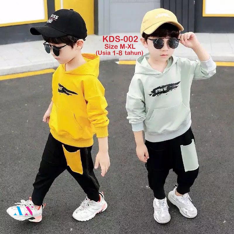 AA1 - Hoodie Fleece Anak unisex Cowo Cewe KDS-002