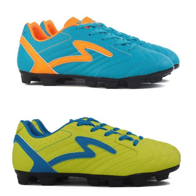 Sepatu Bola Anak Specs Brave Junior FG - Blue Orange & Solar Slime Original