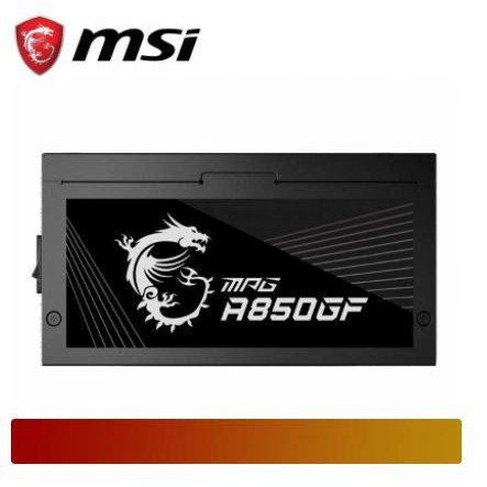 Power supply gaming msi mpg 850 watt 80+ 80 plus gold 140mm fan full modular a850gf - Psu 850w a850-gf