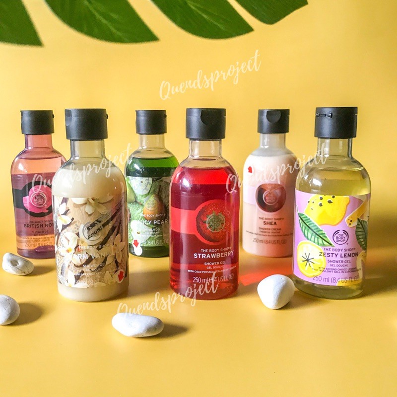 The Body Shop Shower Gel Strawberry / Shea / British Rose / Warm Vanilla/ Zesty Lemon / Juicy Pear