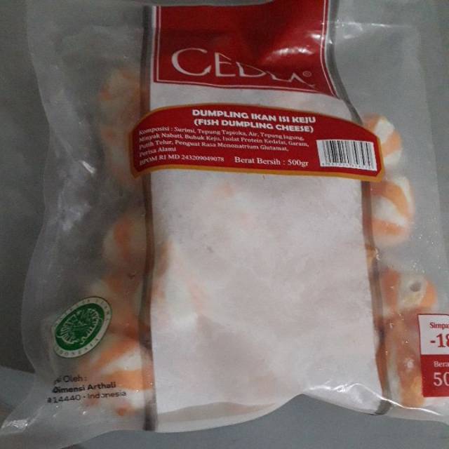 

Cedea dumpling ikan isi keju