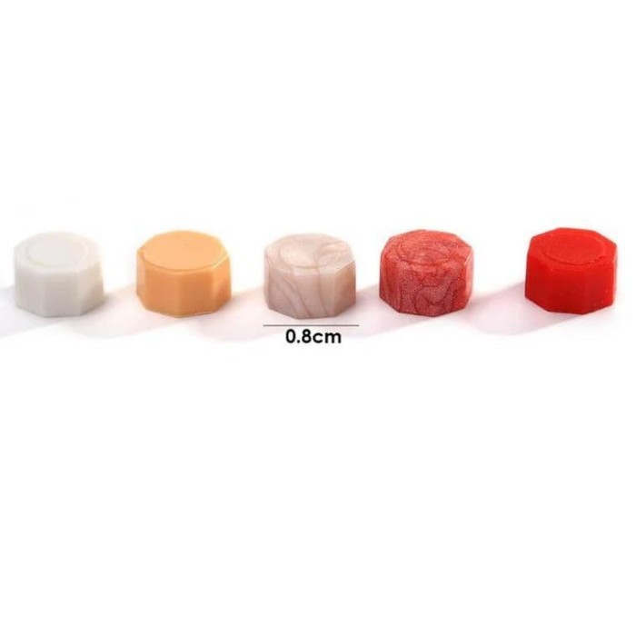 Vintage Octagon Sealing Wax Beads - Mixed Color (10 pcs)