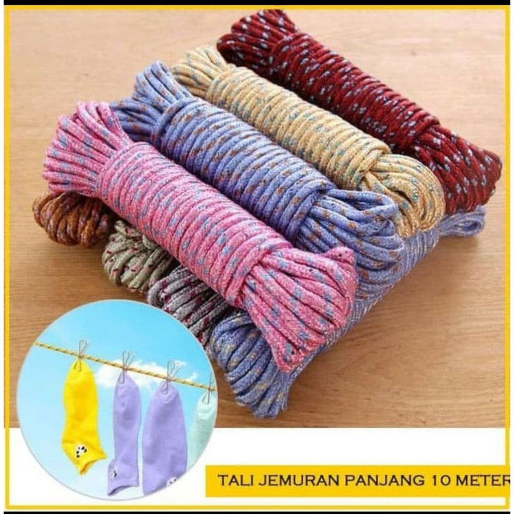 tali jemuran nilon 10m/tali jemuran bagus