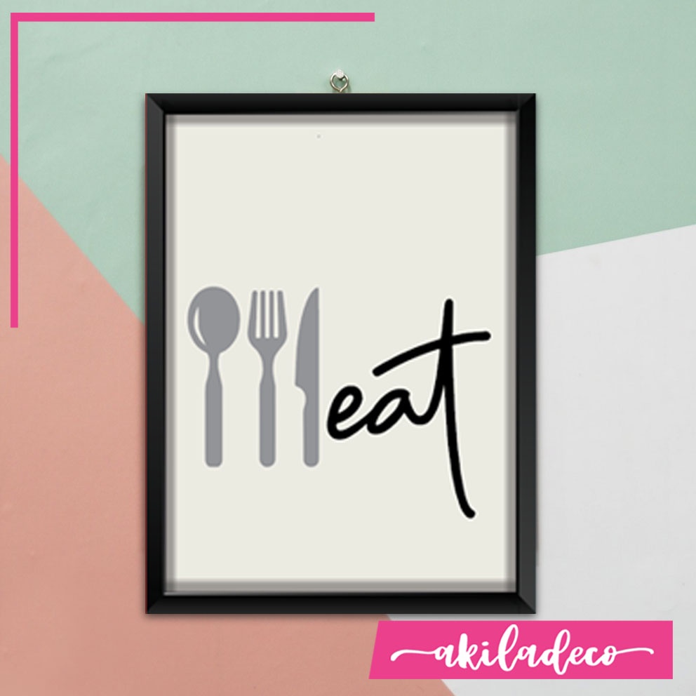 EPL 01 - Hiasan Dinding Dapur Wall Decor Kitchen Eat Drink Love Modern Minimalis