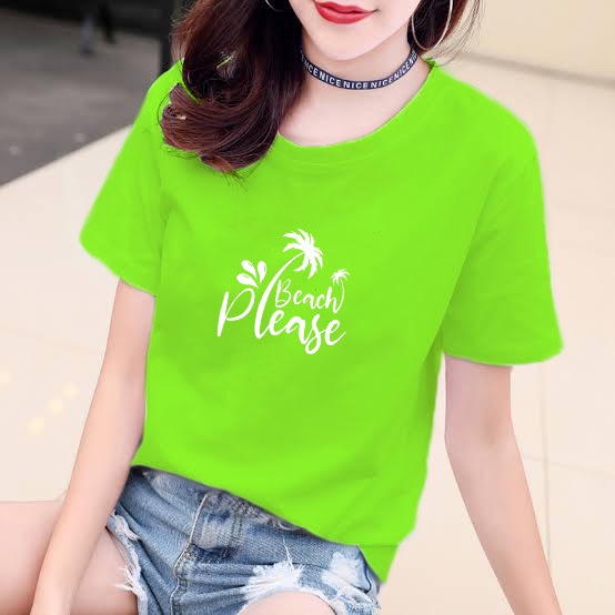 YOURSTYLE1119 - KAOS BEACH PLEASE BAJU KAOS WANITA DISTRO UNISEX OVERSIZE PRIA JUMBO CASUAL KEKINIAN TERLARIS