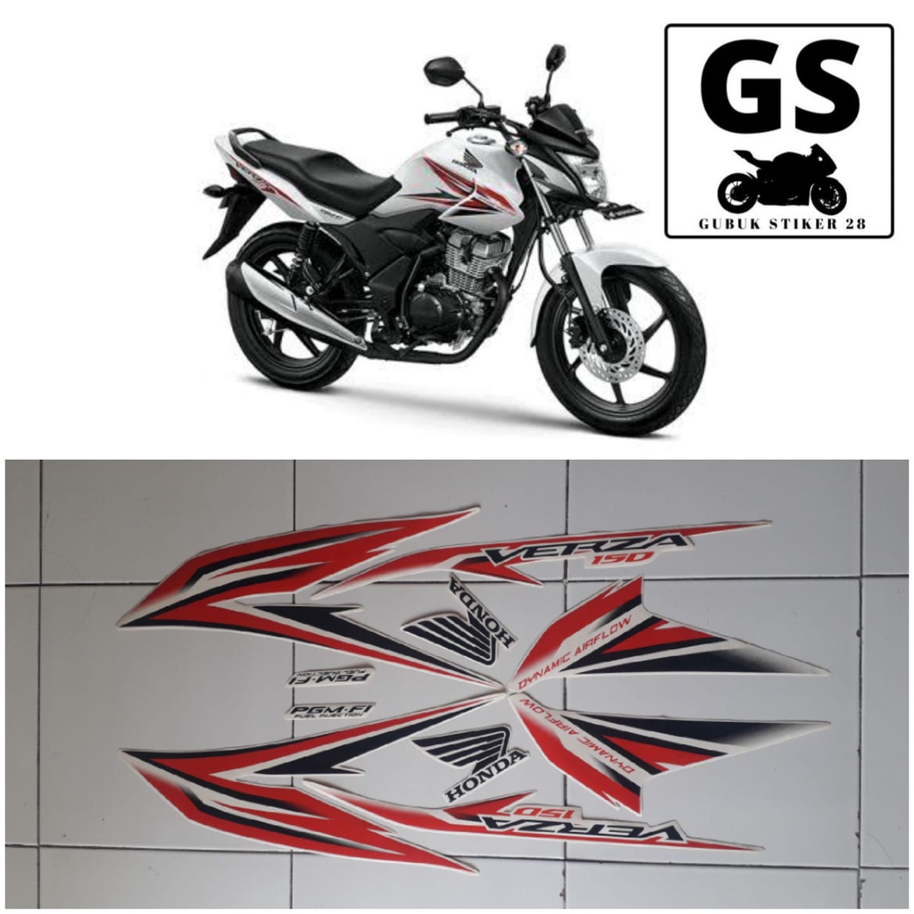 STRIPING STIKER LIS BODY MOTOR HONDA VERZA TAHUN 2014 PUTIH