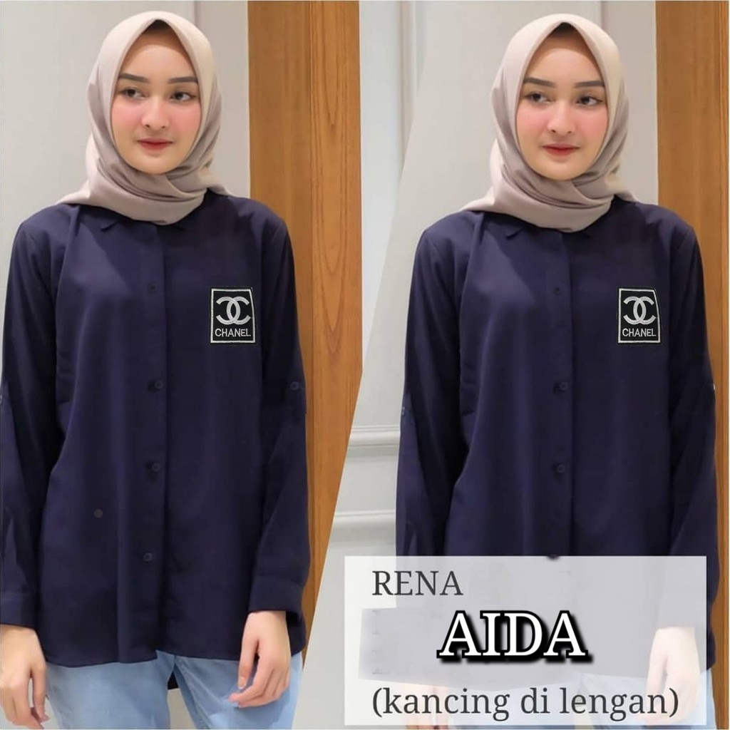 FWG - KEMEJA AIDA / KEMEJA WANITA / ATASAN BAJU WANITA TERBARU / KEMEJA / ATASAN WANITA KEKINIAN