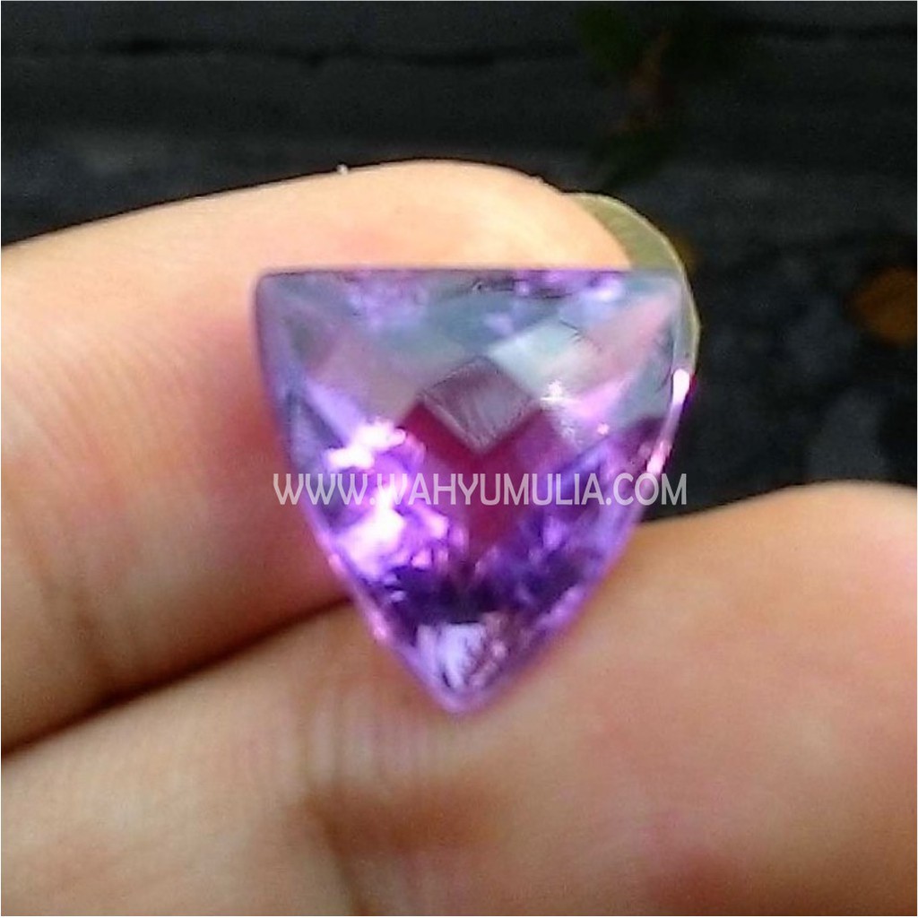 Batu Permata Amethyst Quartz  kecubung ungu (kode:328) Garansi Asli