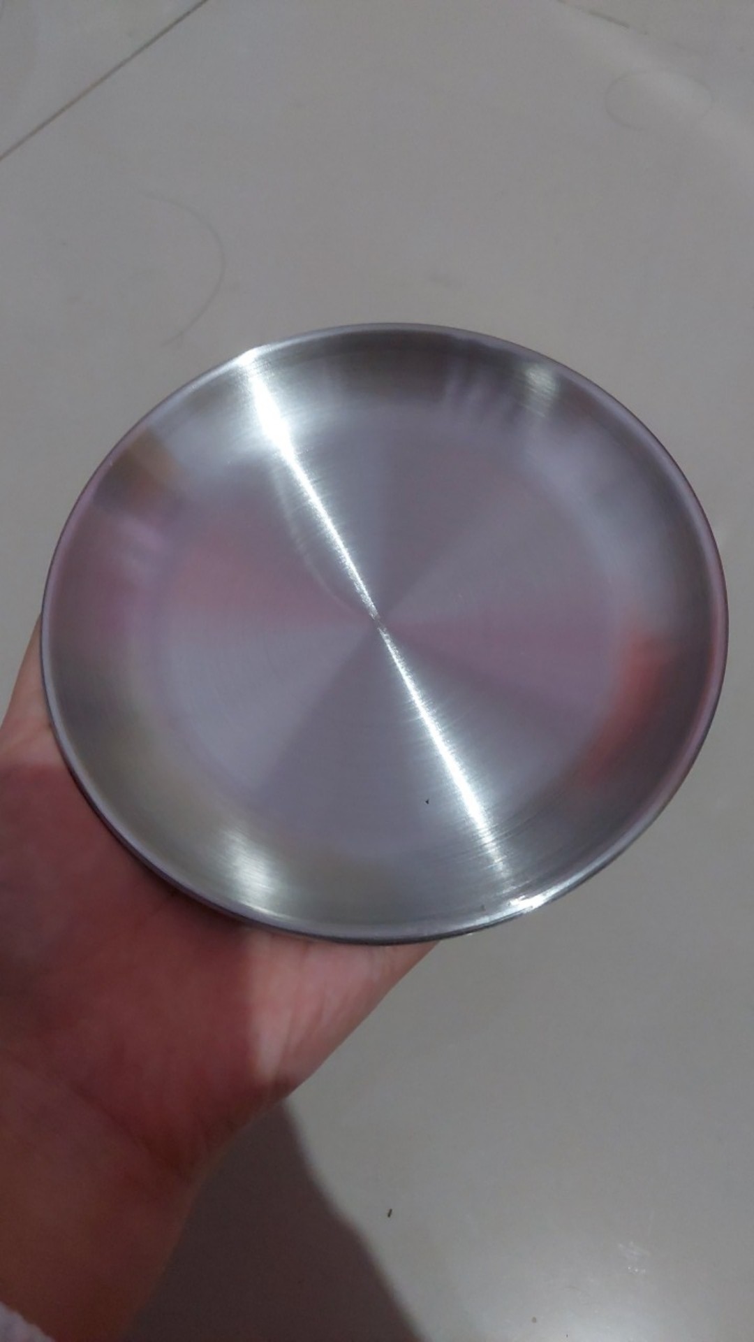 Small 14cm - Round Tray Piring Aesthetic Cantik Stainless Steel Nordic Style Dekorasi Dapur Cantik
