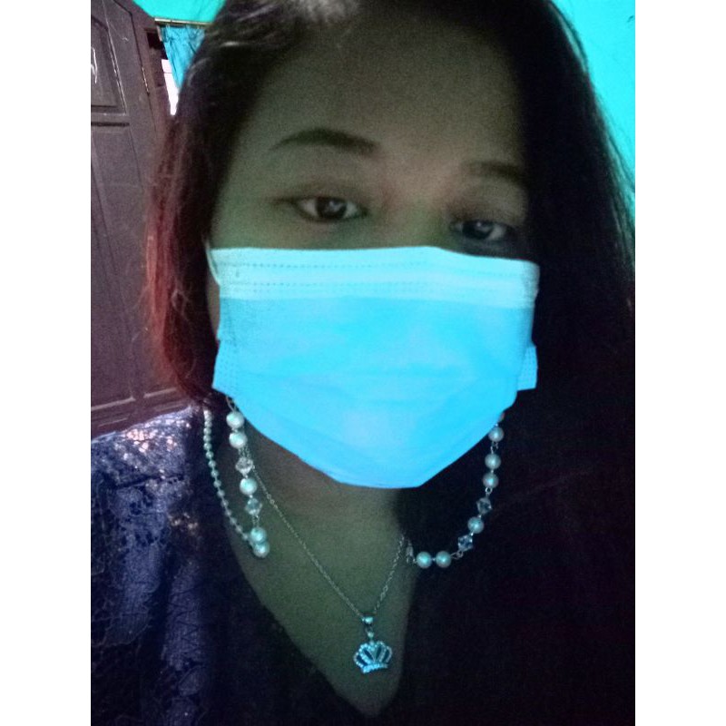 (COD) strap mask / kalung masker / tali masker / konektor masker rantai mutiara putih simple