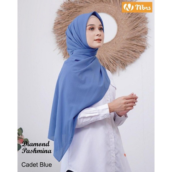Nibras Hijab Pashmina Diamond Jilbab Wanita Muslimah Pashmina Panjang Syari Polos Modern