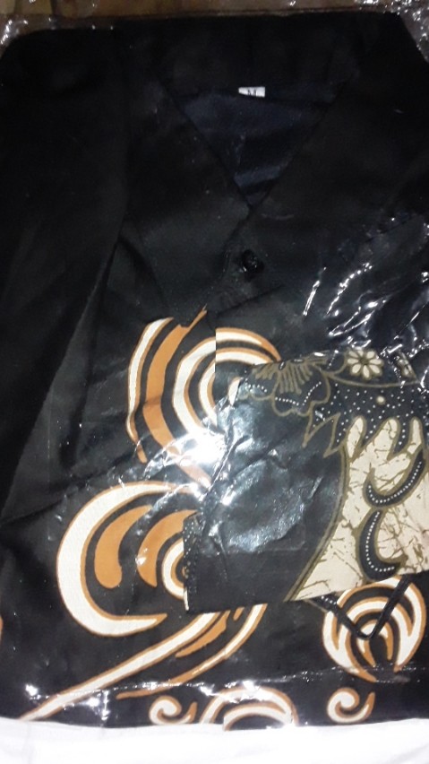 Kopi Anget Kemeja Batik Pria Lengan Panjang Pendek Lapis Furing Katun Primisima Batik Solo