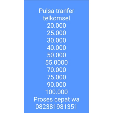 transfer pulsa telkomsel