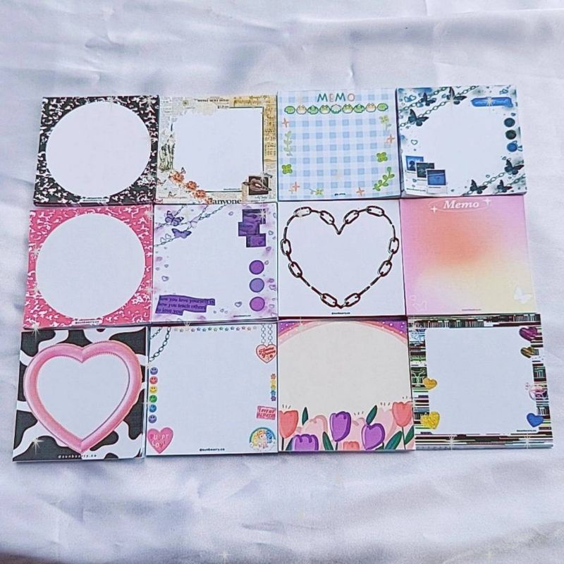 Memo pad by sunbearry.co custom memo pad bts snoppy aesthetic star scrabook-5