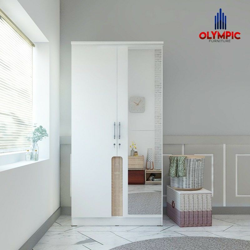 LEMARI PAKAIAN 2 PINTU OLYMPIC MERIBEL / LEMARI BAJU 2 PINTU / LEMARI KAYU 2 PINTU BEST SELLER