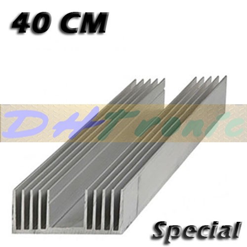 Heatsink Special 5 Sirip panjang 40cm Tebal 5mm Khusus Untuk Power Aampli Amplifier Watt Besar Pendi