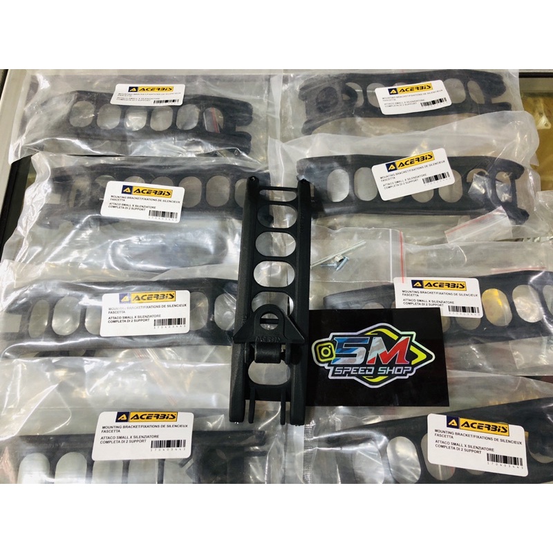 klem knalpot ACERBIS Ninja 150 R-RR-SS RXK F1ZR Motor 2 tak Clem kenalpot Acerbis bahan plastik diam