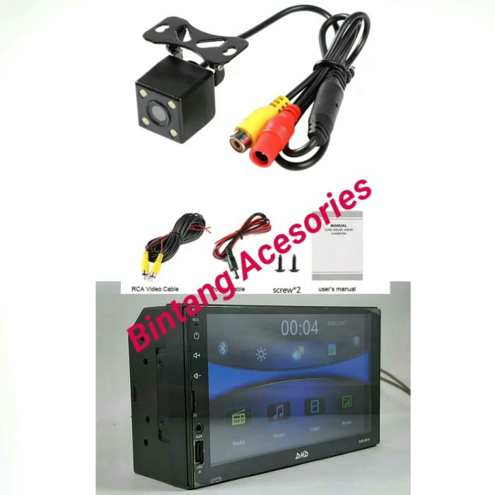 Head Unit Double Din Dan Camera Mundur Mobil VIOS Witth Android