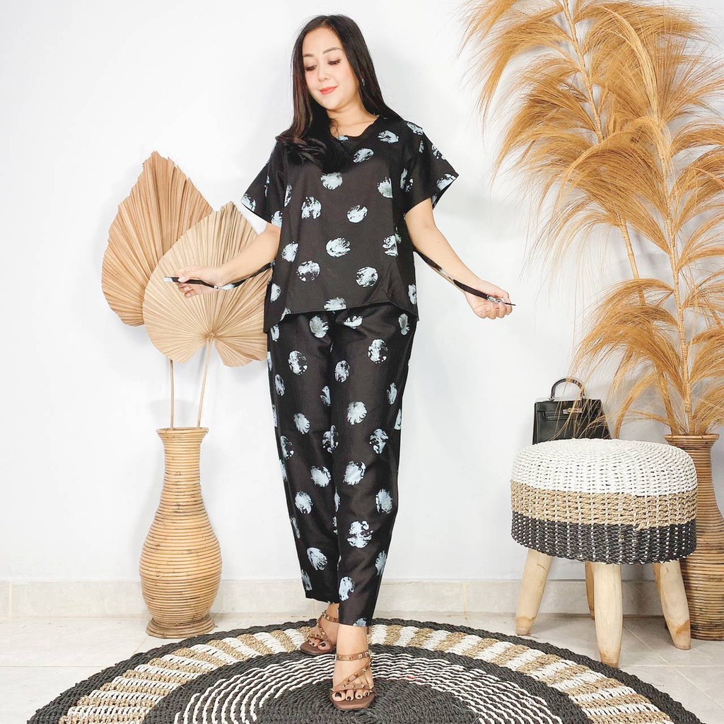 Babydoll Bali/Daster Bali-SET SEFRON HITAM