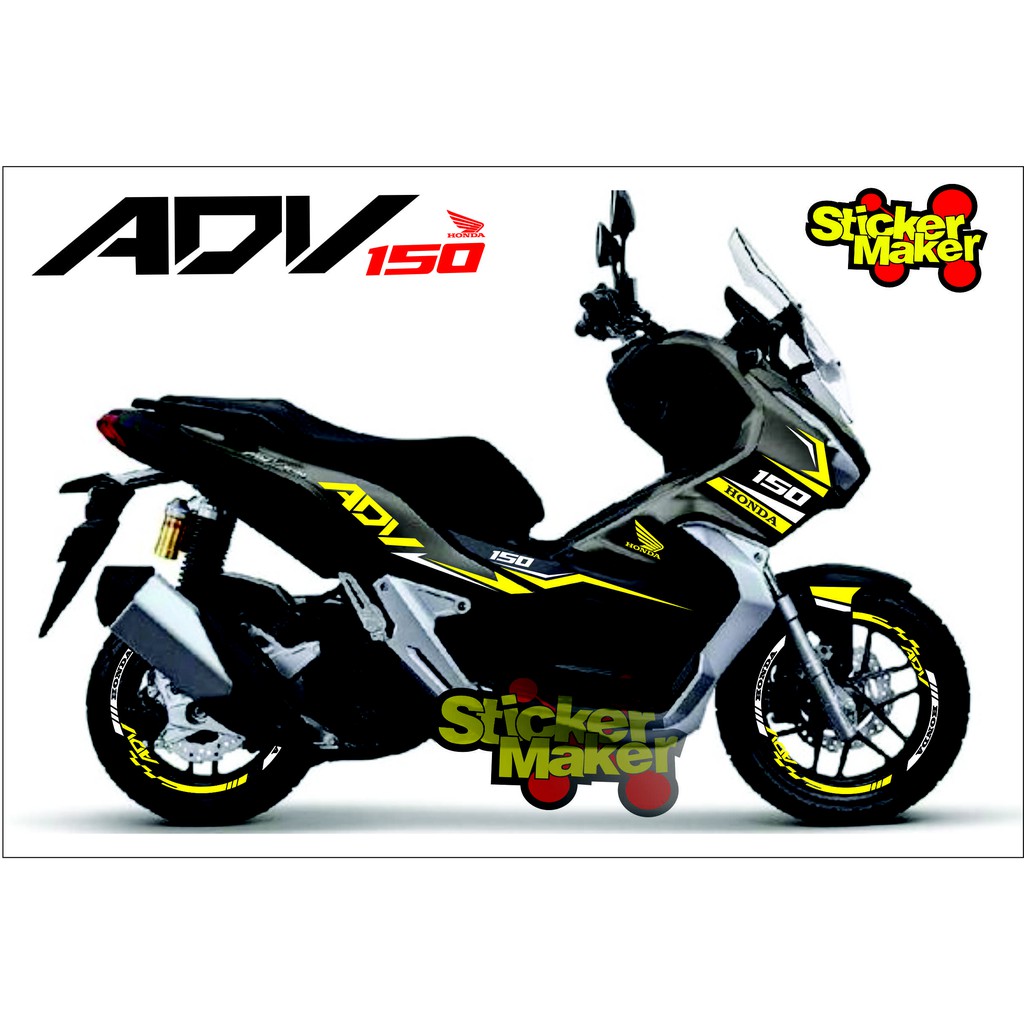 cutting sticker body motor honda adv 150 stiker cutting