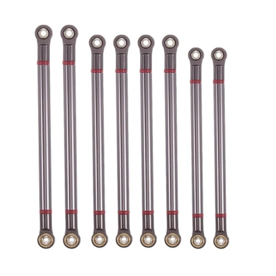 Metal Aluminum Alloy Link Rod 313mm Wheelbase 8Pcs 1/10 Crawler Axial Scx10