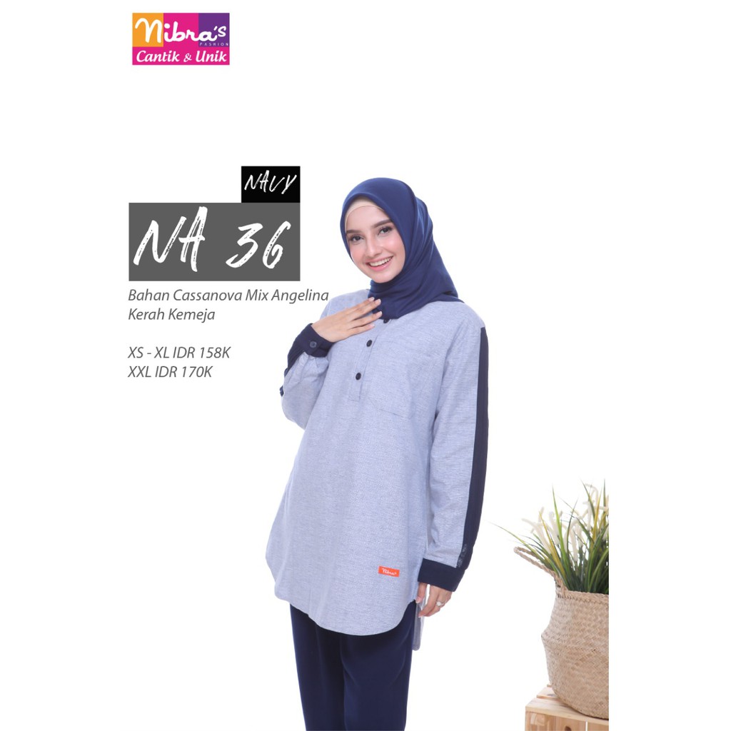 Atasan nibras na 36 nibras ORI nibras kemeja navy na36