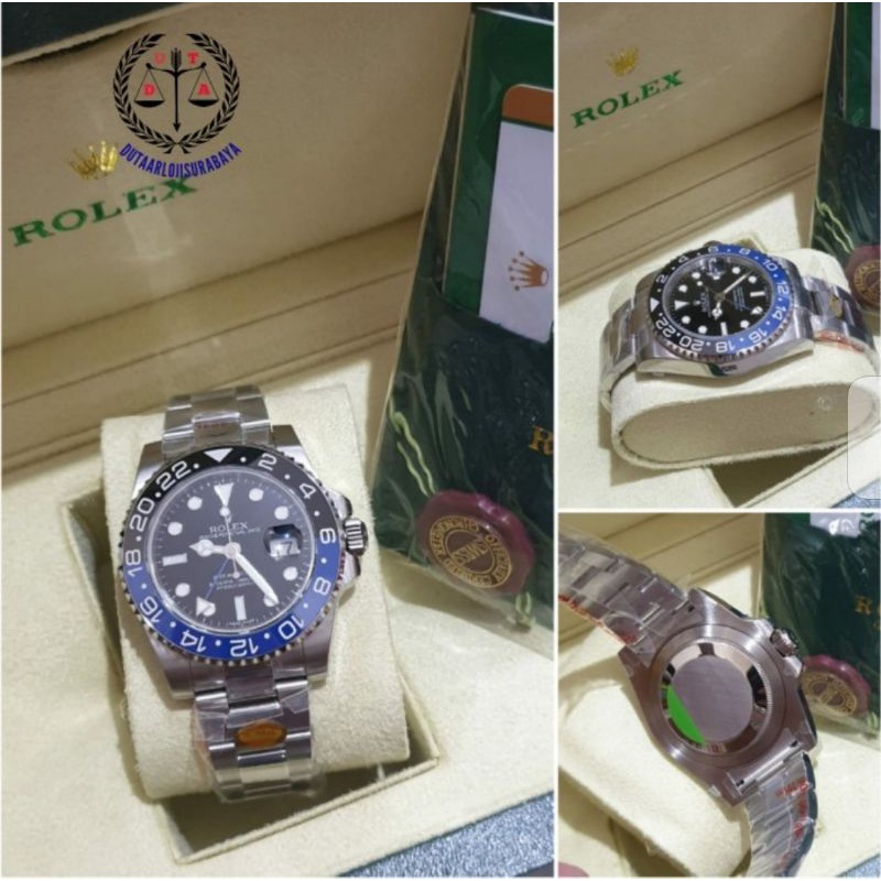 JAM TANGAN PRIA ROLEX GMT BATMAN