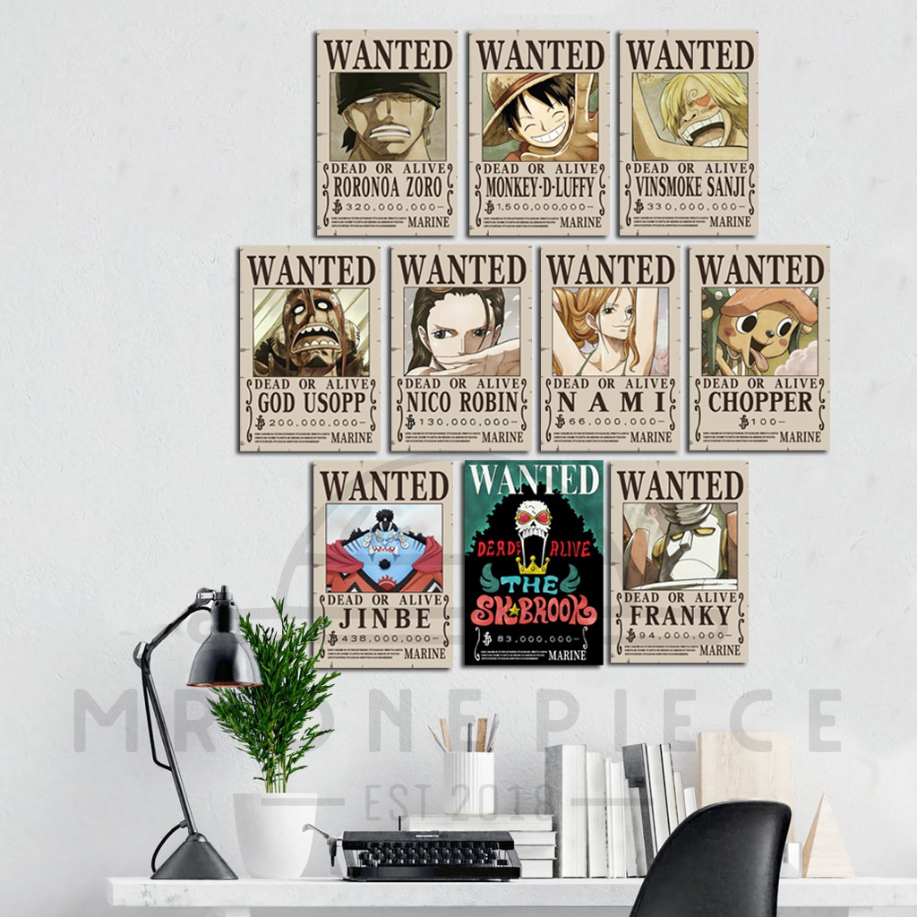 Terbaru Poster Bounty Mugiwara Pirate Anime One Piece Shopee Indonesia