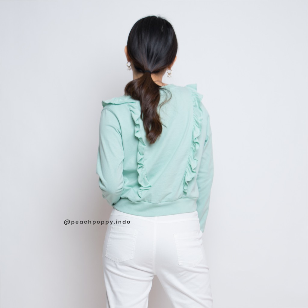 Peach Poppy Ayla Top - Atasan Wanita Kaos Lengan Panjang