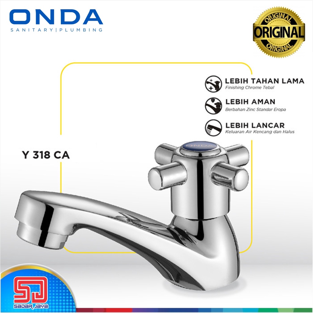 ONDA Y 318 CA Kran Wastafel Keran Dapur Cuci Tangan Basin Tap 1/2&quot;