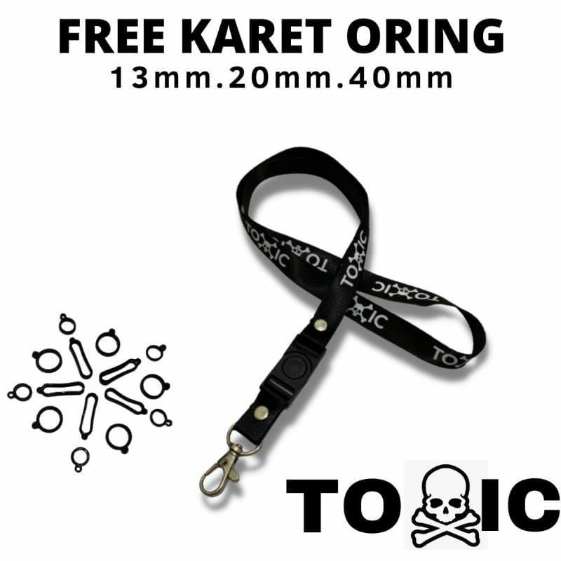 

lanyard TOXIC gantungan kunci DISTRO / tali lanyard gantungan leher id card name tag kartu nama